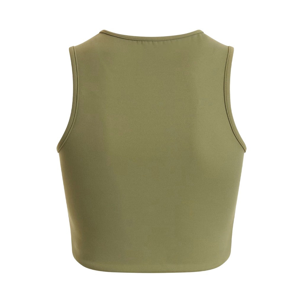 Guess Effen sporttop met logo – Olijfgroen