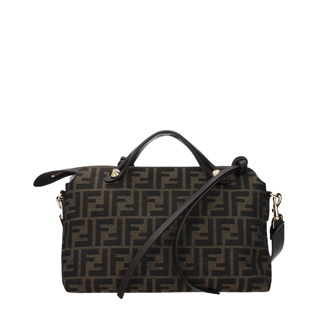 Fendi By The Way Handtas Medium van stof en leer – Bruin