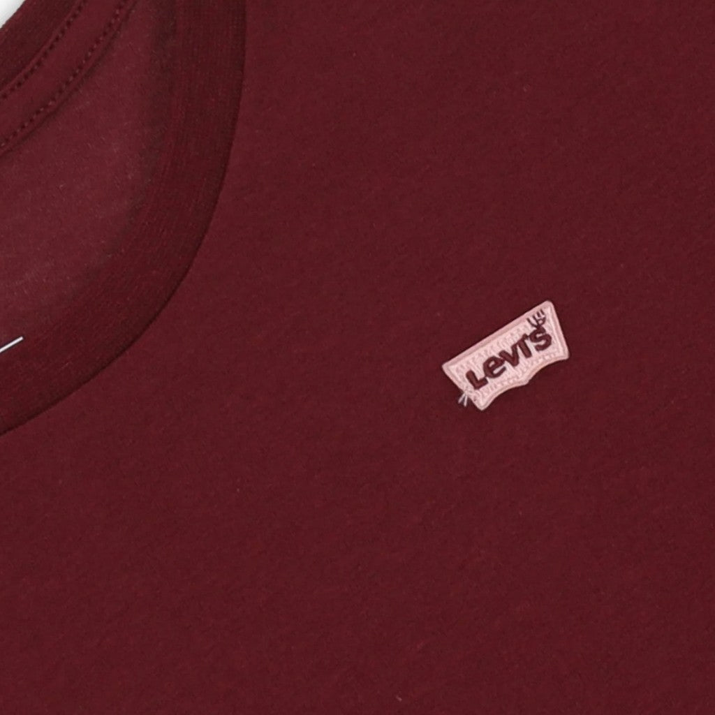 Levi's Kids T-shirt met geborduurd logo – Bordeaux