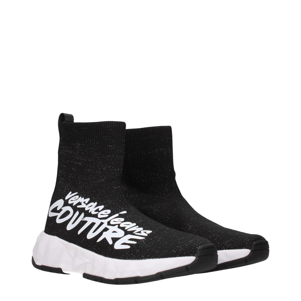 Versace Stoffen sneakers met ronde neus – Zwart