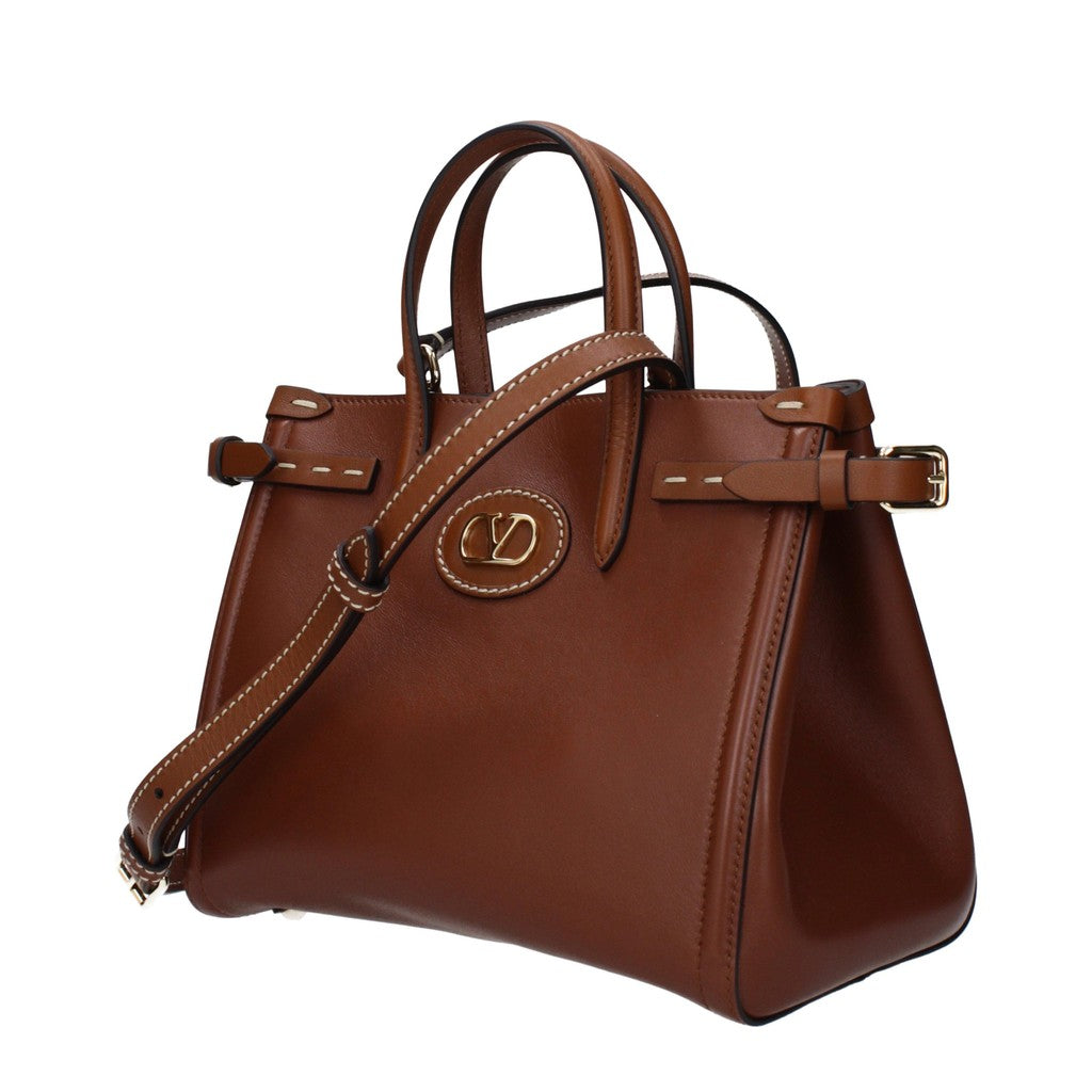 Valentino Garavani Ruime crossbodytas met goudkleurige details – Bruin