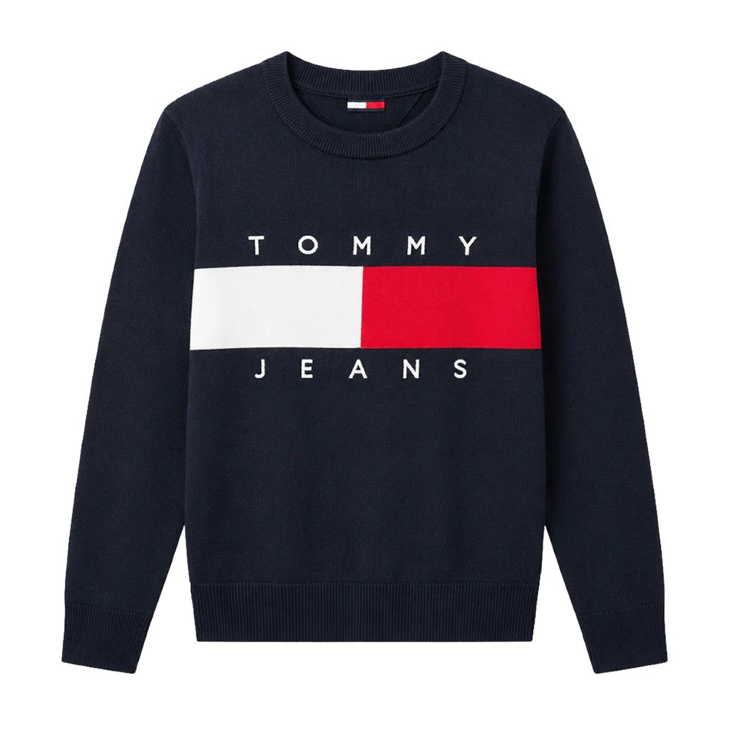Tommy Jeans Trui met ronde hals – Marineblauw