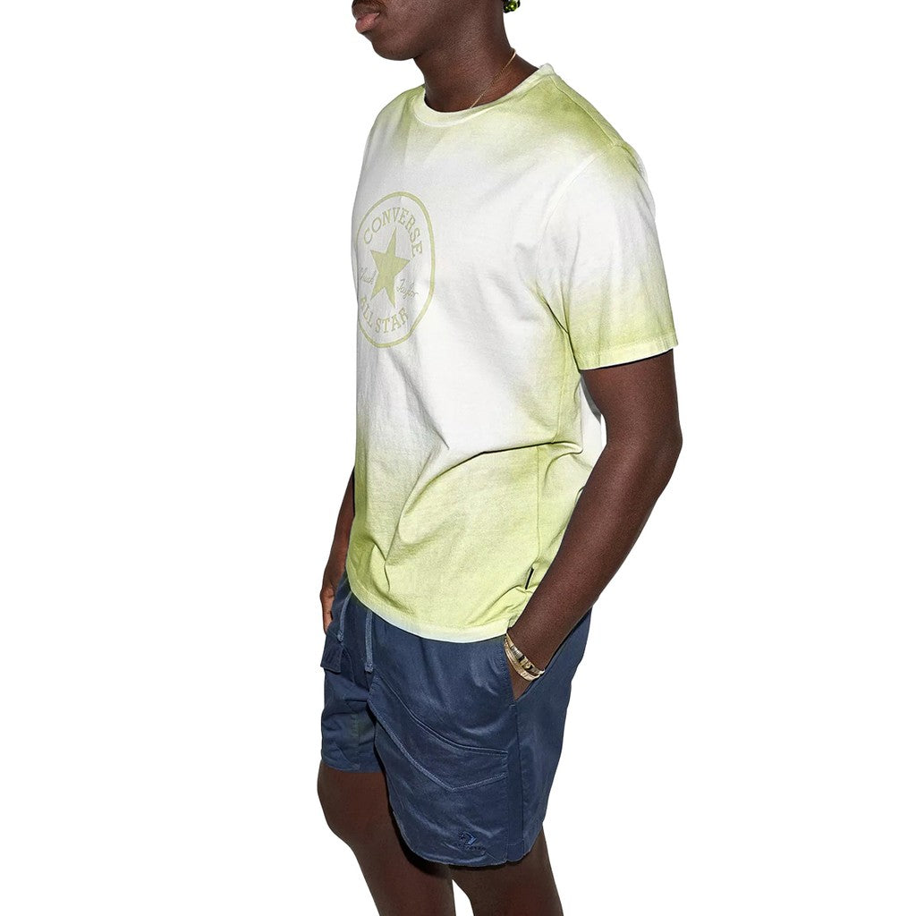 Converse Tweekleurig T-shirt met bedrukt logo – Groen