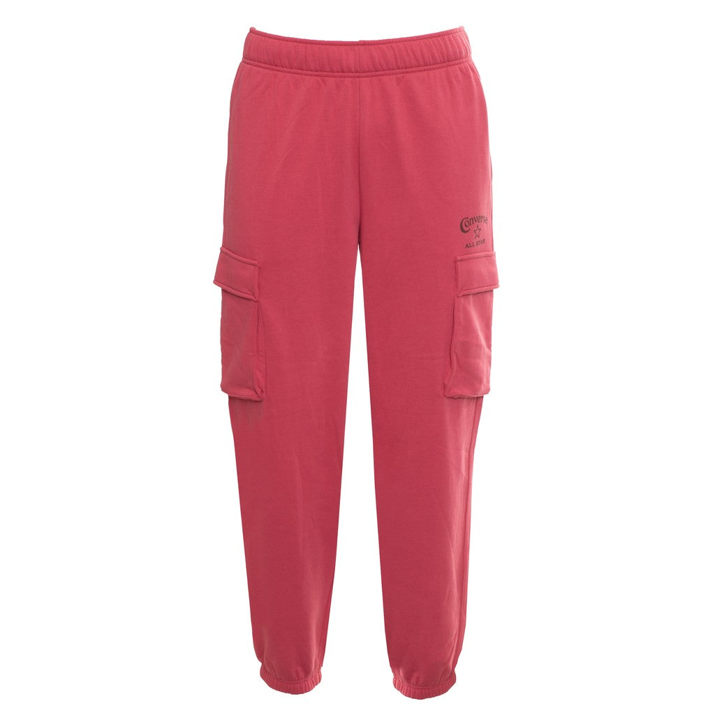Converse Joggingbroek met vijf zakken, trekkoord en bedrukt logo – Rood