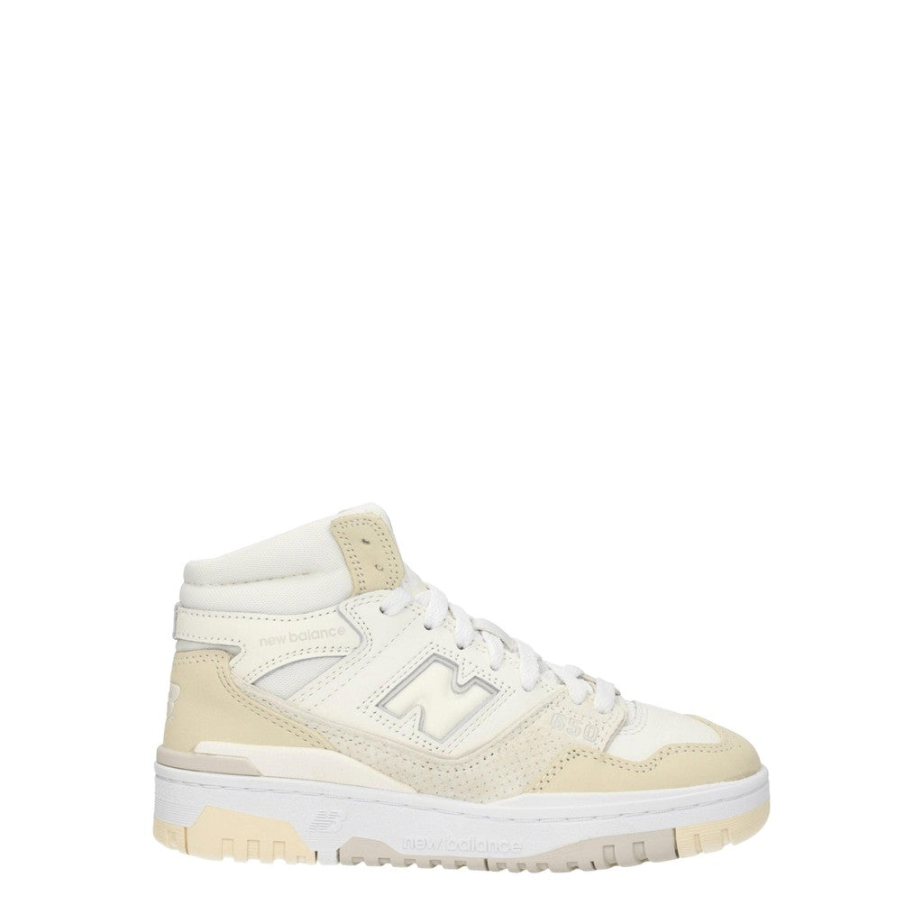 New Balance 650 Sneakers van leer en suède – Wit / Bruin