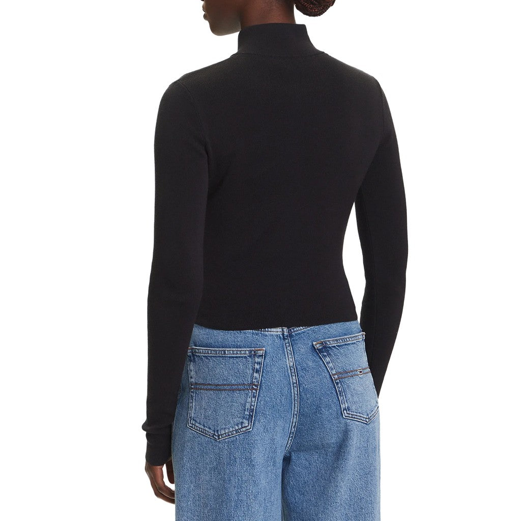 Tommy Jeans Vest met hoge hals en rits – Zwart