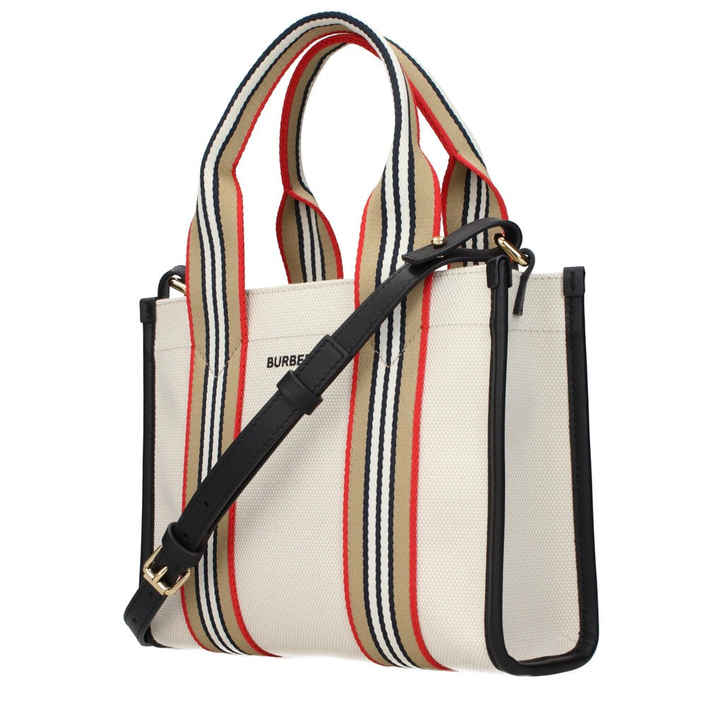 Burberry Crossbodytas van stof en leer – Beige