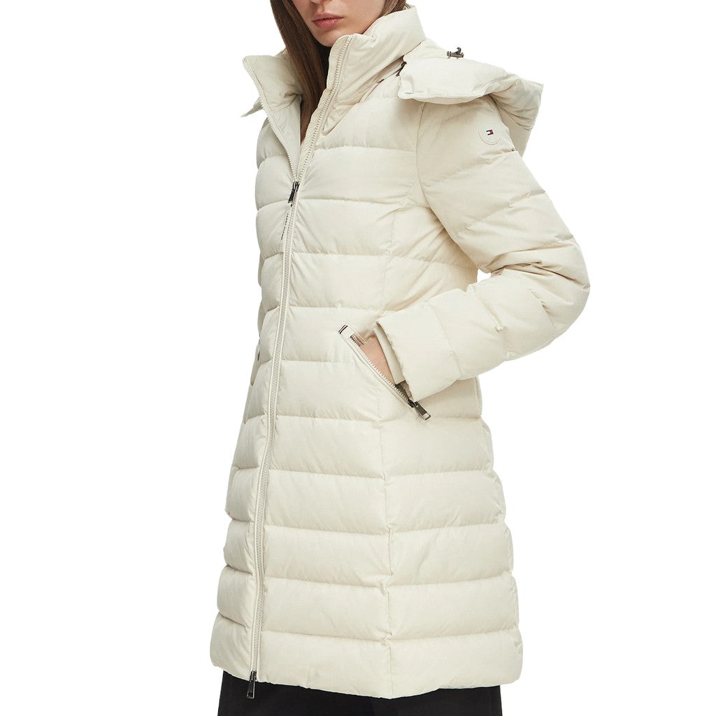 Tommy Hilfiger Gewatteerde jas met capuchon – Beige