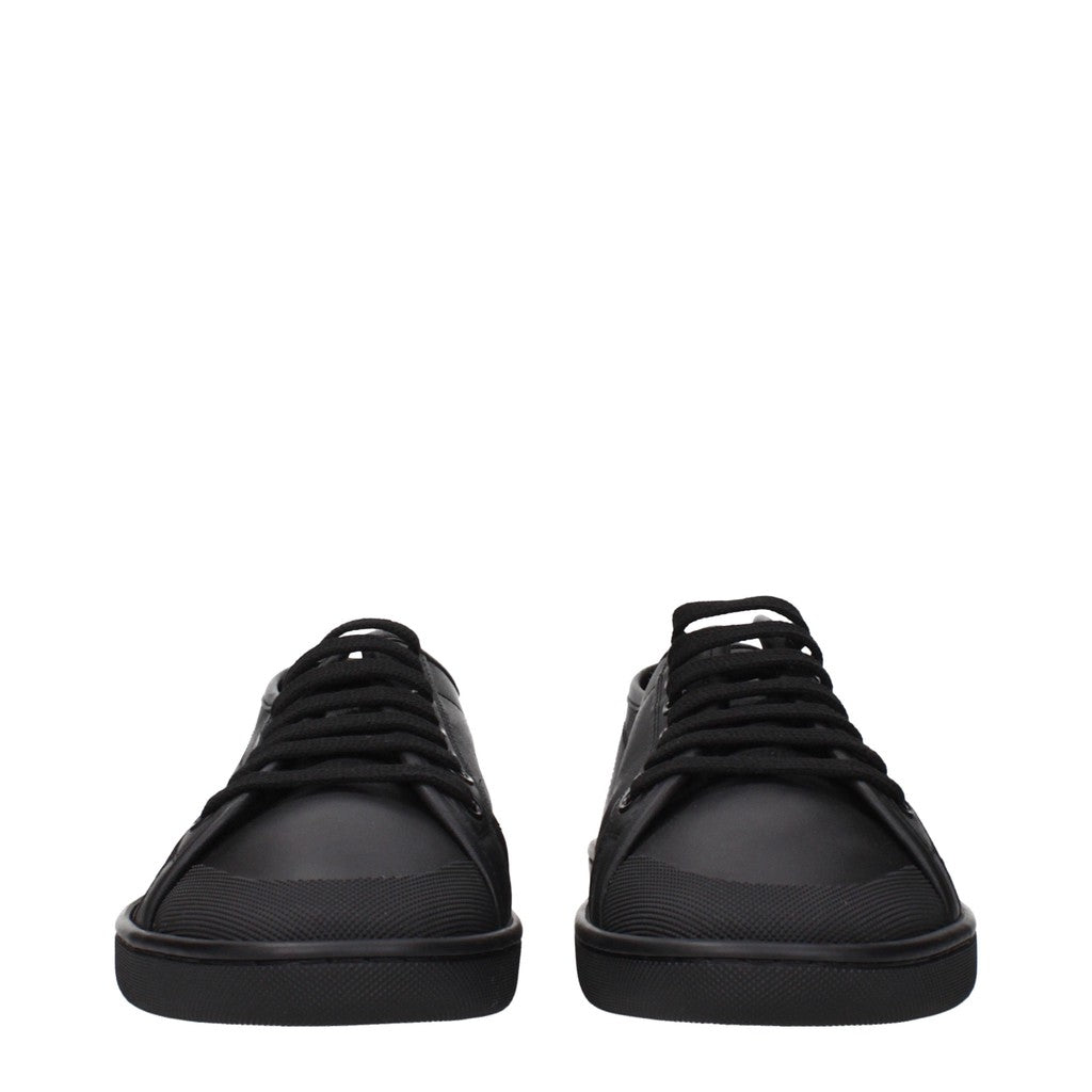 Saint Laurent Greenwich Sneakers met goudkleurige details – Zwart