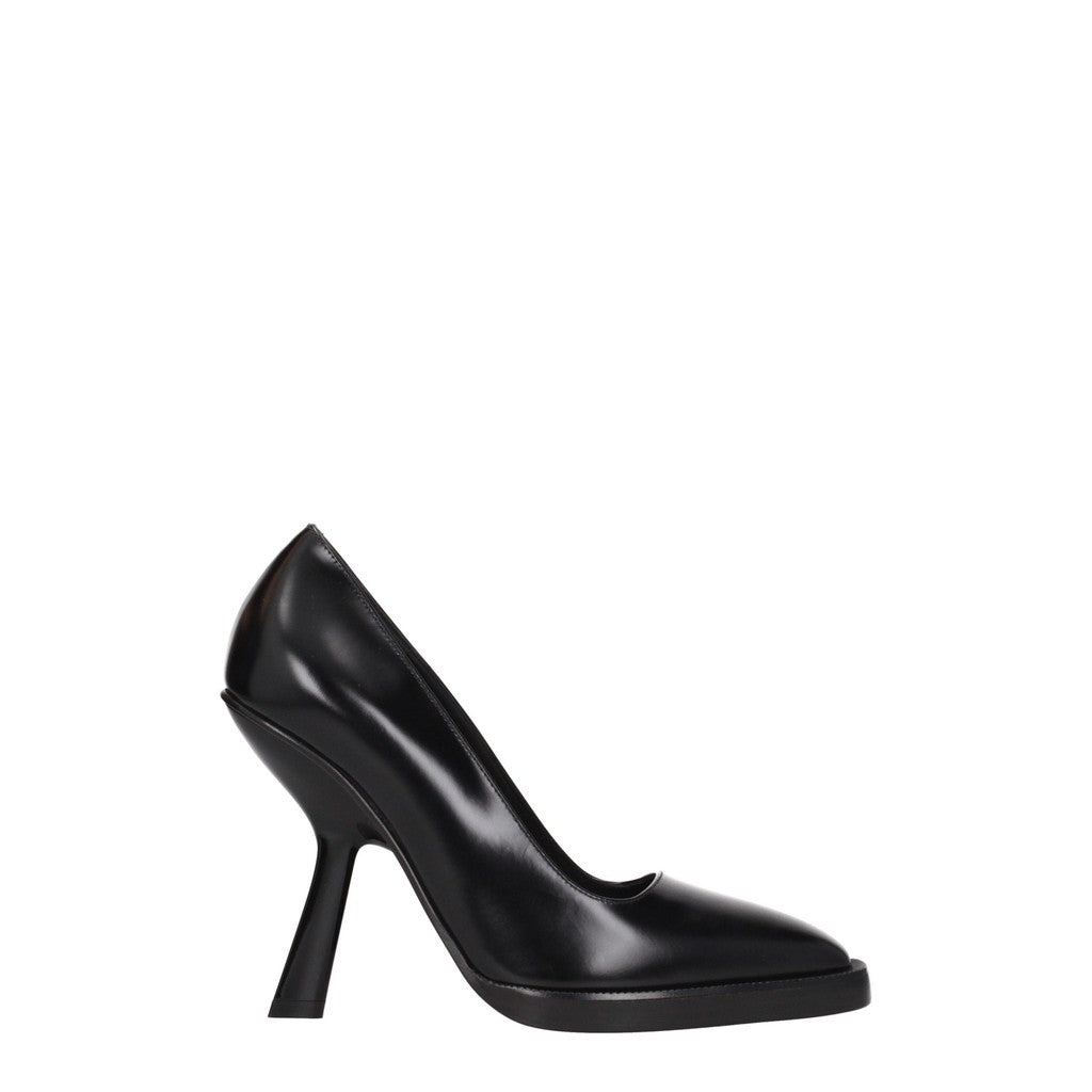 Salvatore Ferragamo Anser Leren pumps met vierkante neus – Zwart