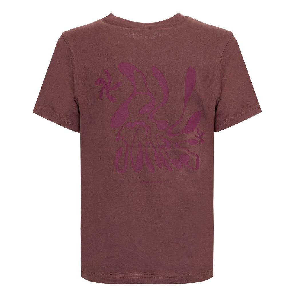 Converse T-shirt met ronde hals en logo – Roze