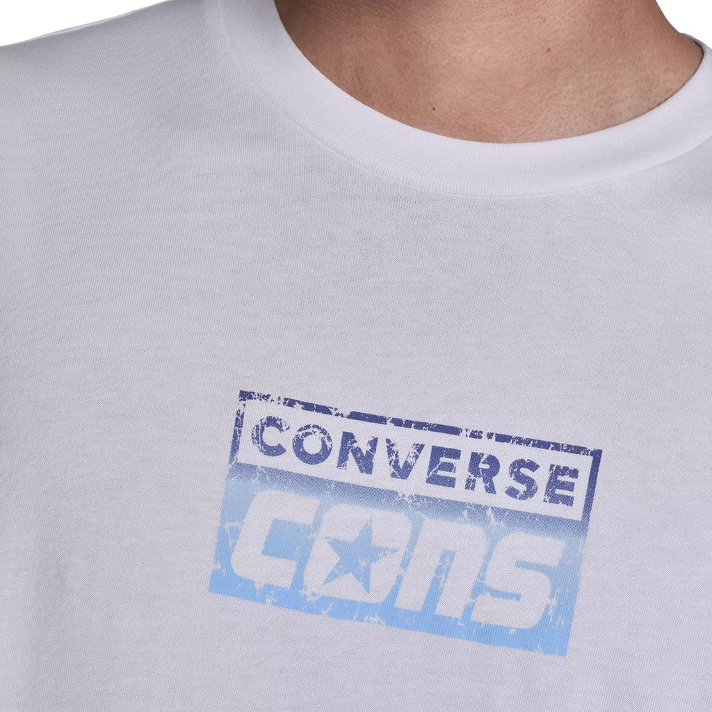 Converse T-shirt met ronde hals en bedrukt logo – Wit