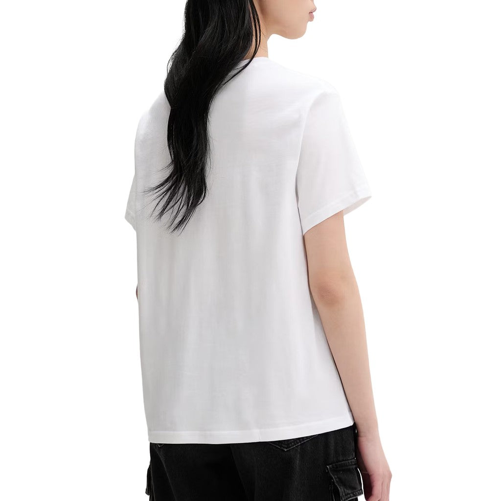 Converse Meerkleurig T-shirt met logo – Wit