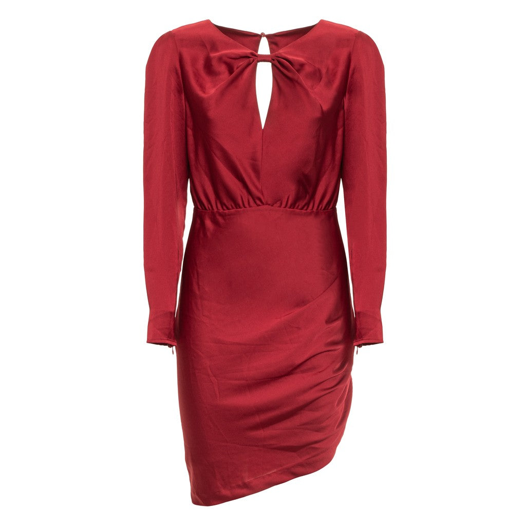 Guess Jurk met lange mouwen en knoopsluiting – Rood