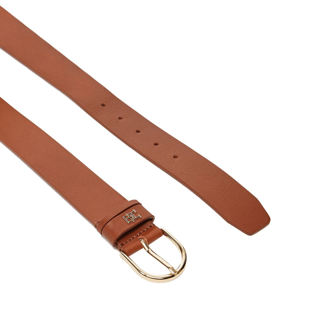 Tommy Hilfiger Leren riem Dames – Bruin