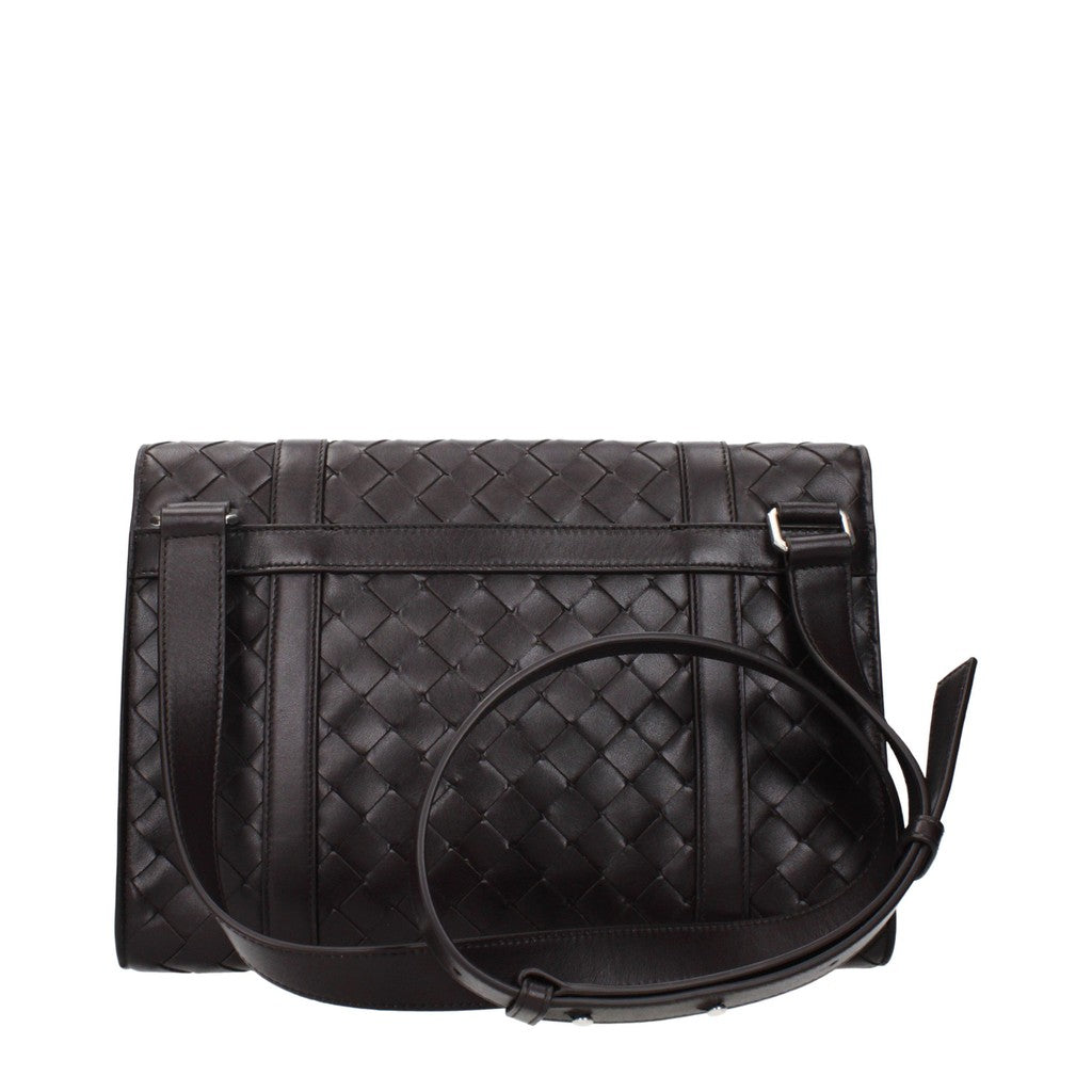 Bottega Veneta Ruime leren crossbodytas – Bruin