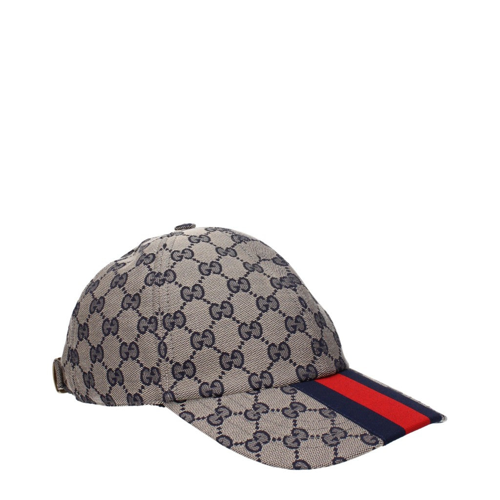 Gucci Pet met goudkleurige details – Beige / Blauw