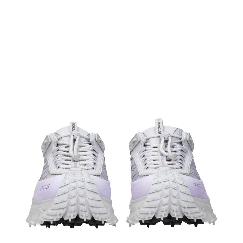 Moncler Trailgrip Sneakers van stof en leer met trekkoord – Grijs / Paars