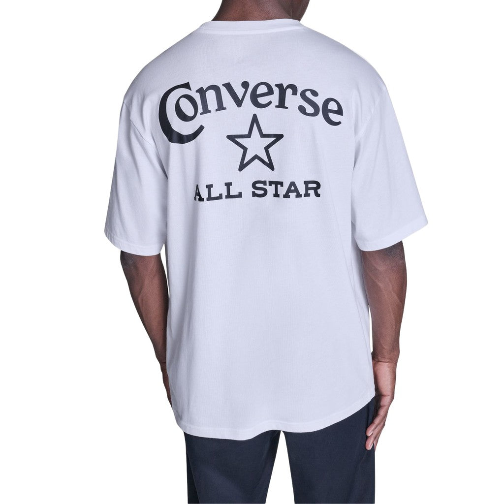 Converse T-shirt met ronde hals en bedrukt logo – Wit