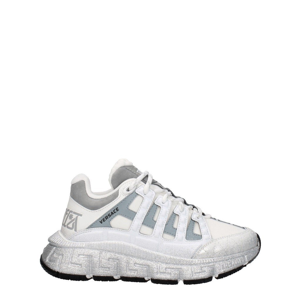 Versace Trigreca Sneakers met glitter – Wit / Zilver