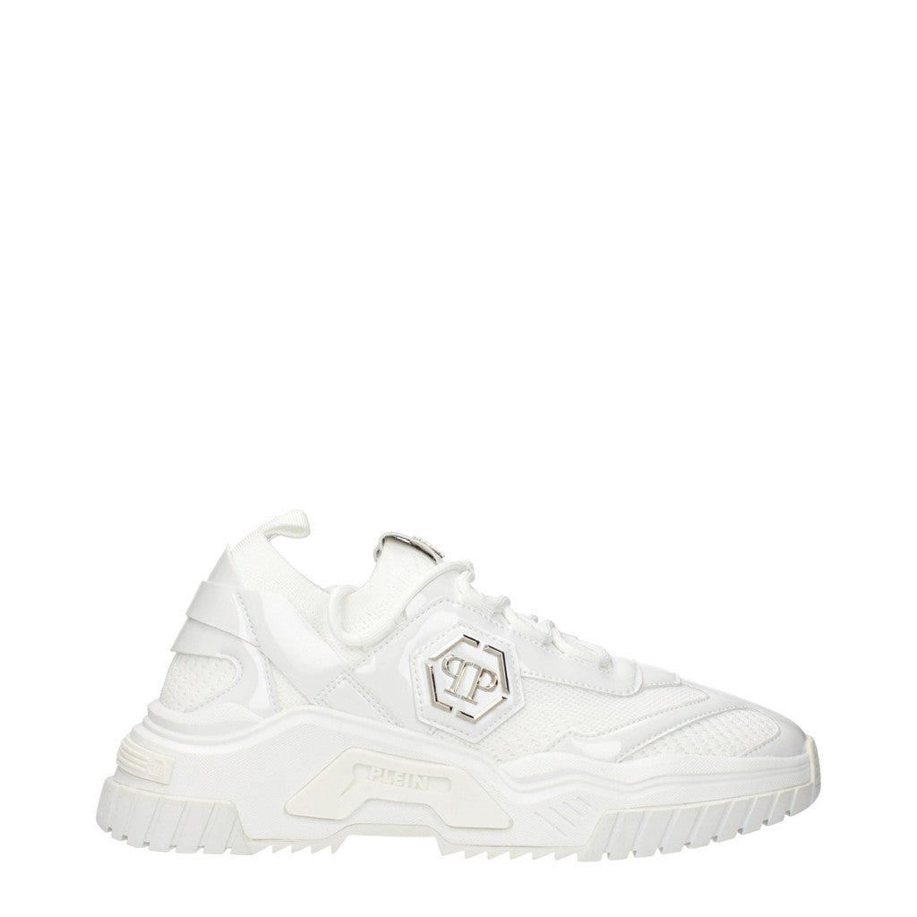 Philipp Plein Sneakers van stof en lakleer – Wit