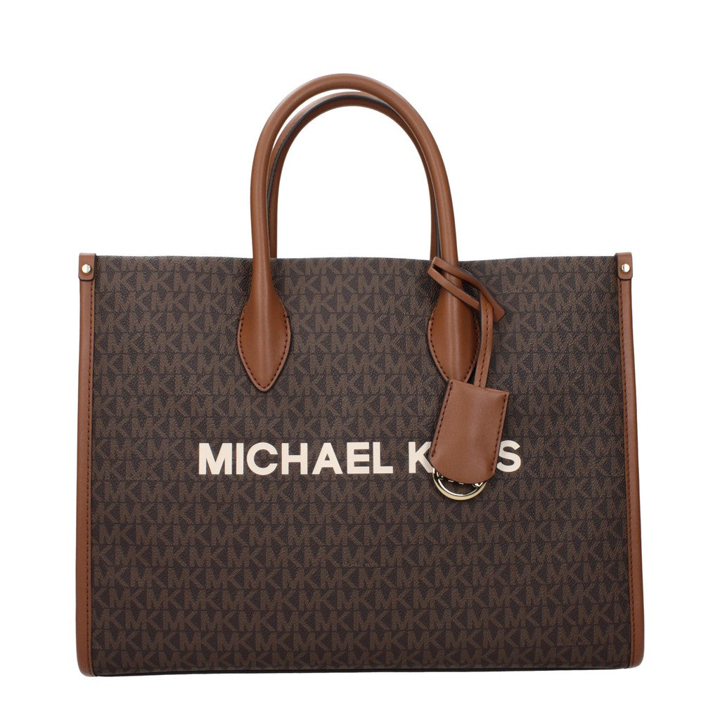 Michael Kors Mirella Shopper van stof en leer – Bruin