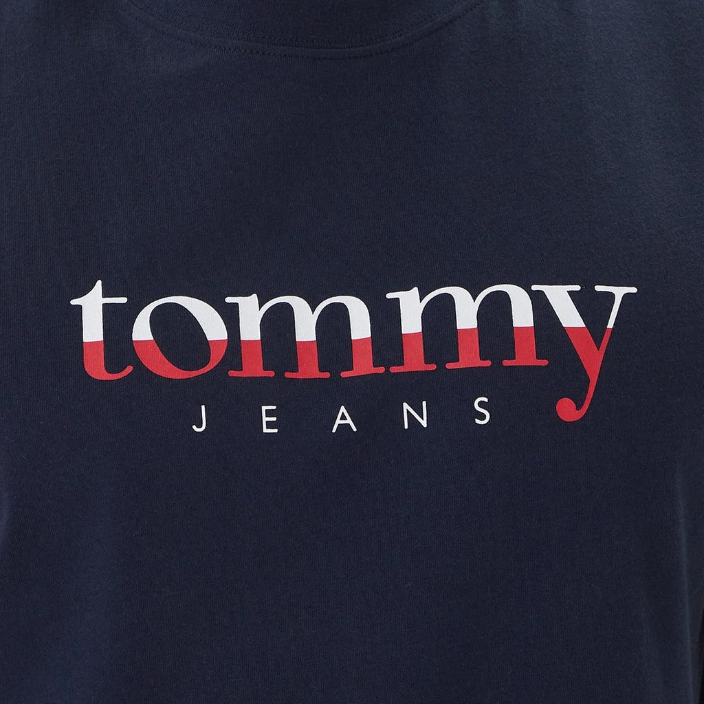 Tommy Jeans Regular Fit T-shirt met bedrukt logo – Donkerblauw
