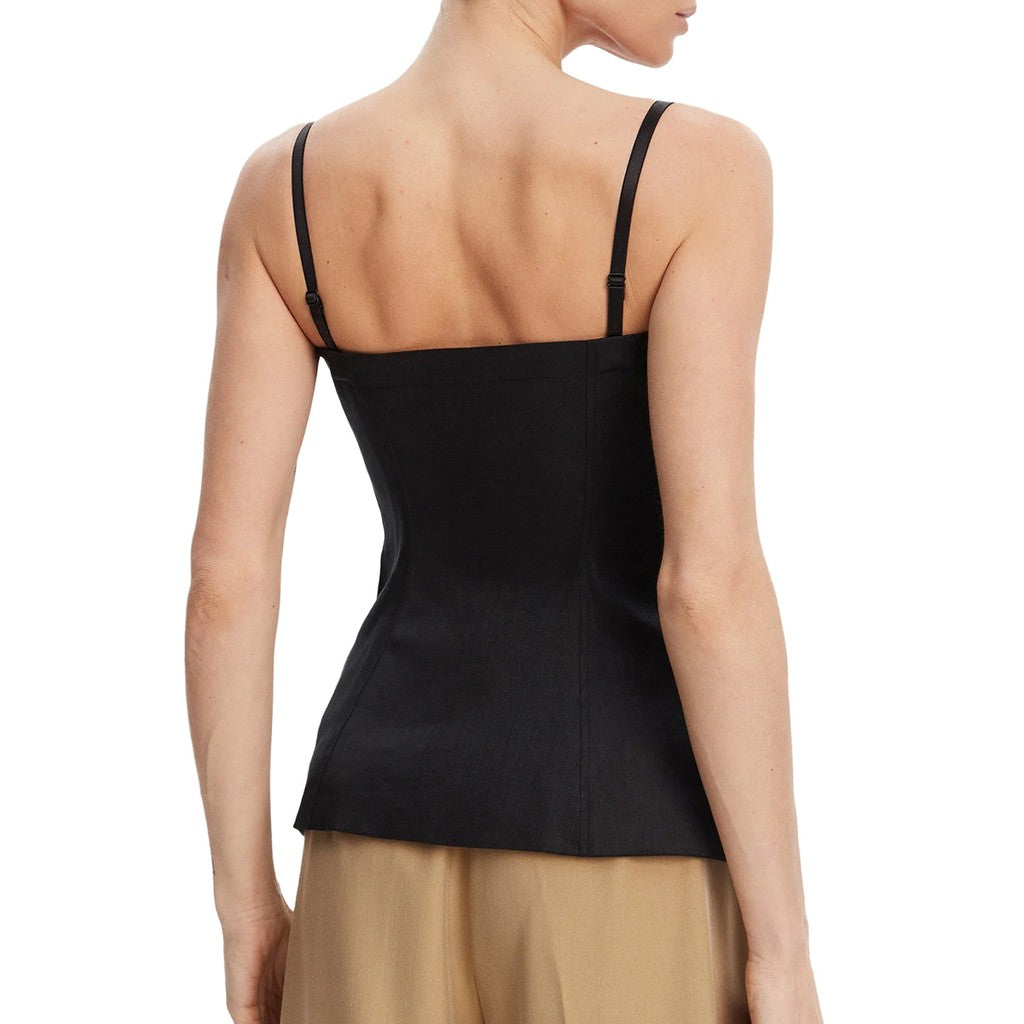 Guess Top met schouderbandjes en knoopsluiting – Zwart