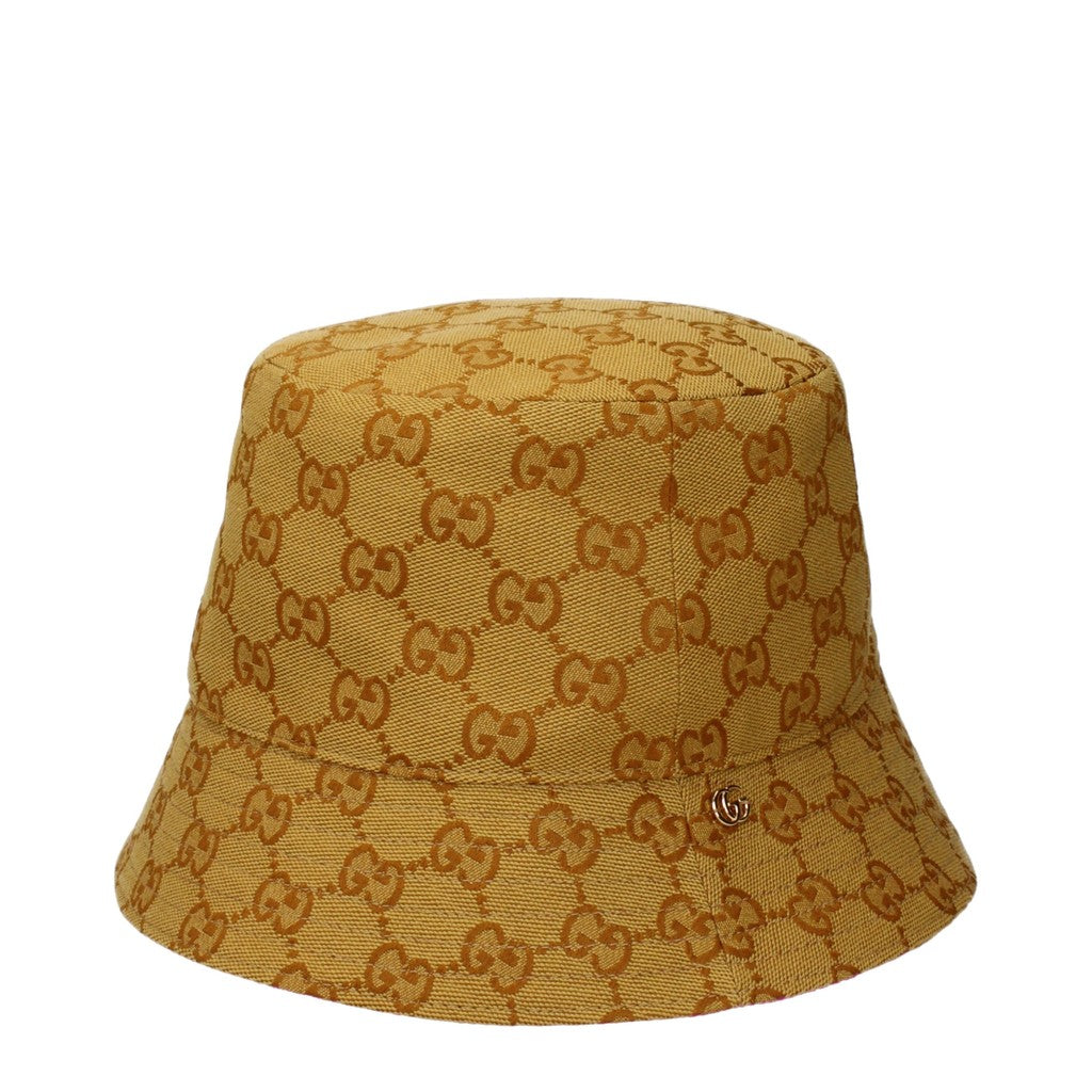 Gucci Omkeerbare vissershoed – Beige / Fluoroze
