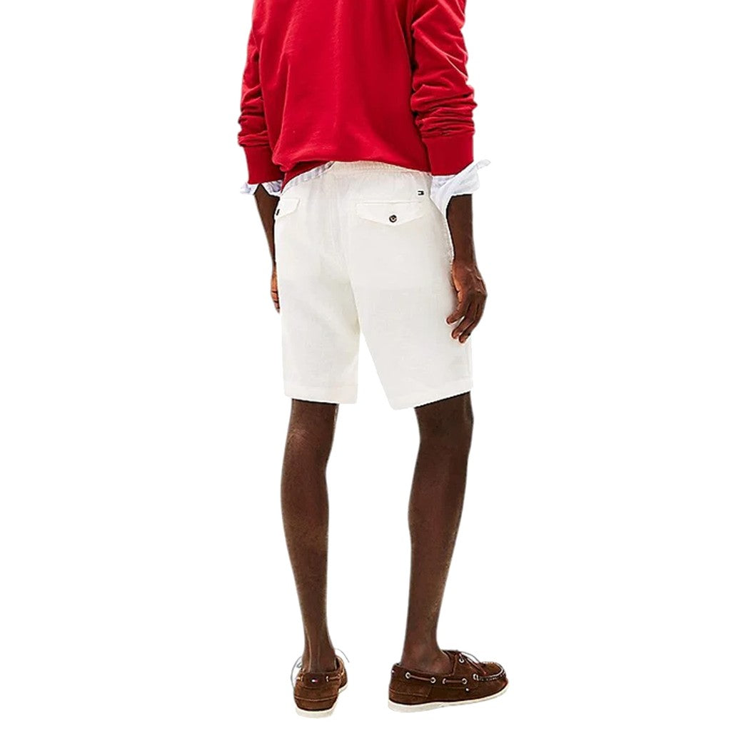 Tommy Hilfiger Relaxed fit bermuda short met trekkoord – Wit