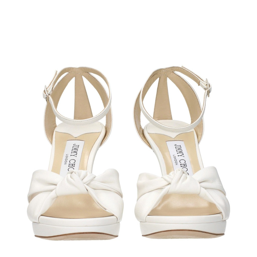 Jimmy Choo Rosie Sandalen met hak en gespsluiting – Wit