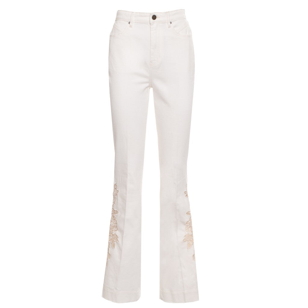 Guess Bootcut jeans met borduursel – Wit