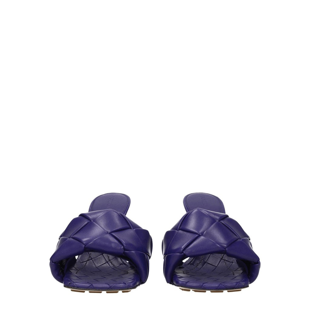Bottega Veneta Leren sandalen met hak en leren zool – Paars