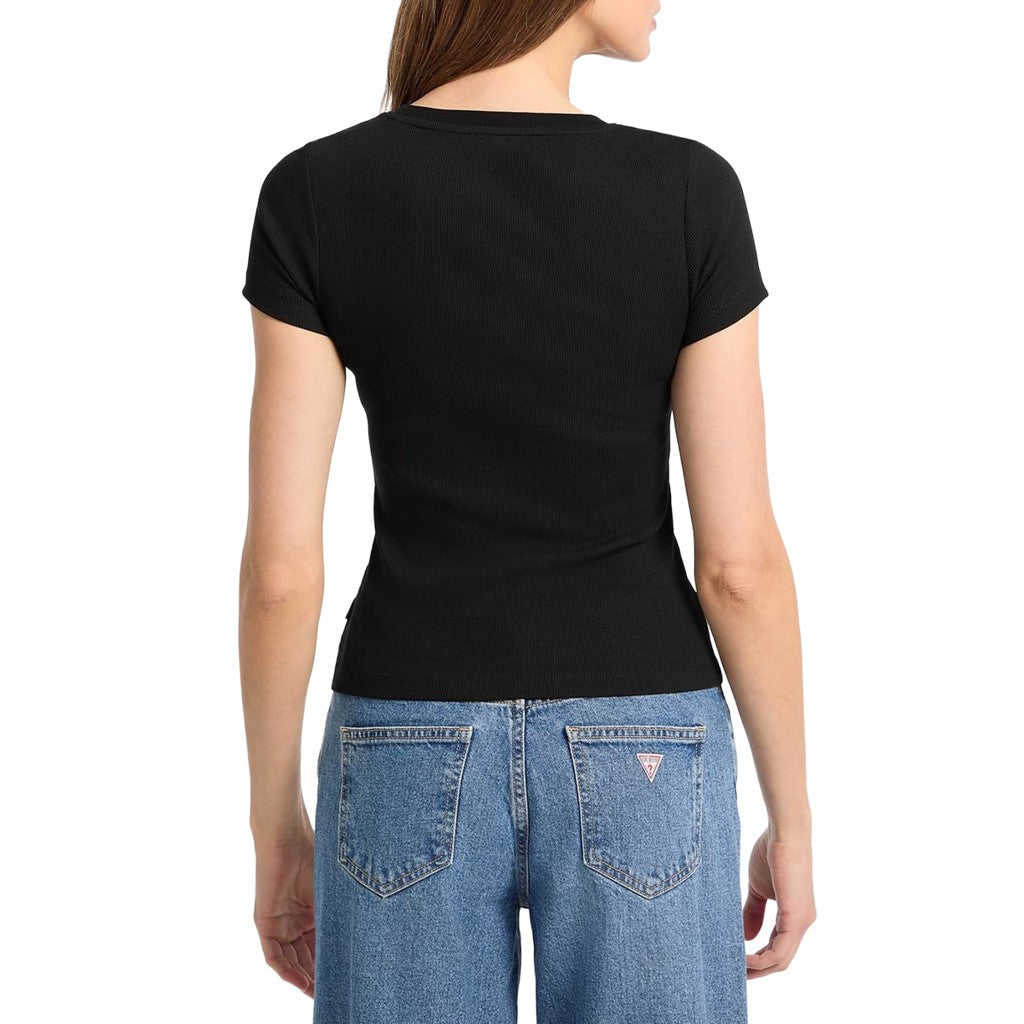 Guess Effen T-shirt met logo – Zwart