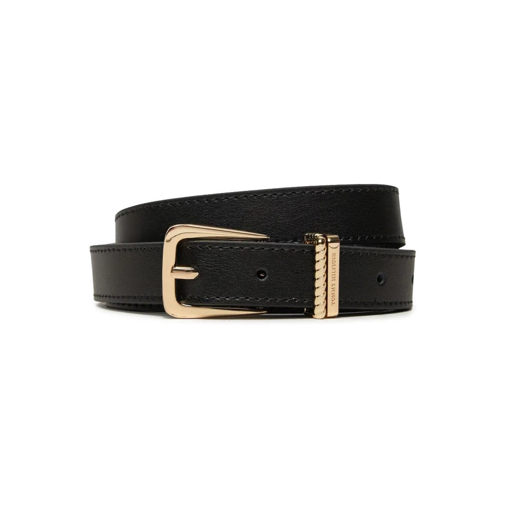 Tommy Hilfiger Leren riem Dames – Zwart