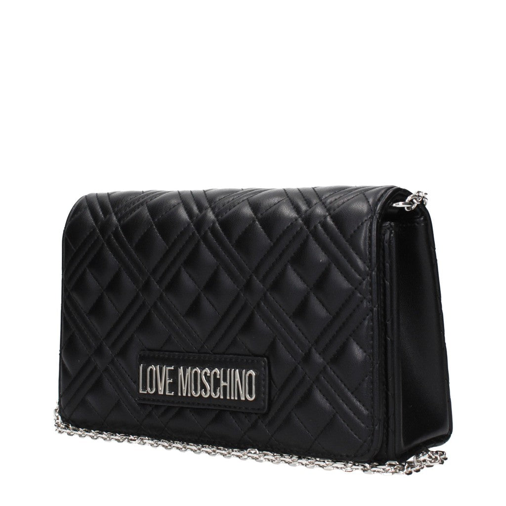 Love Moschino Crossbodytas met goudkleurige details – Zwart / Zilver