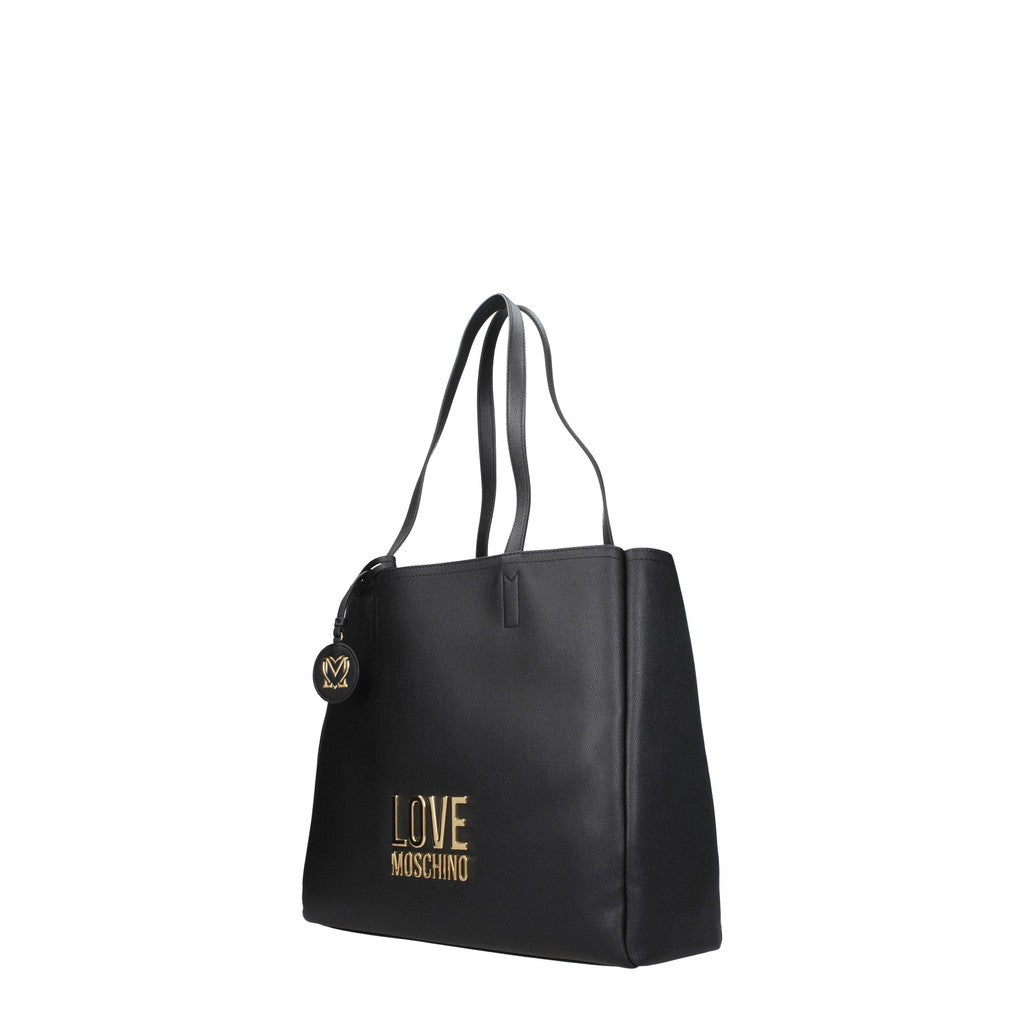 Love Moschino Grote shopper met goudkleurige details – Zwart
