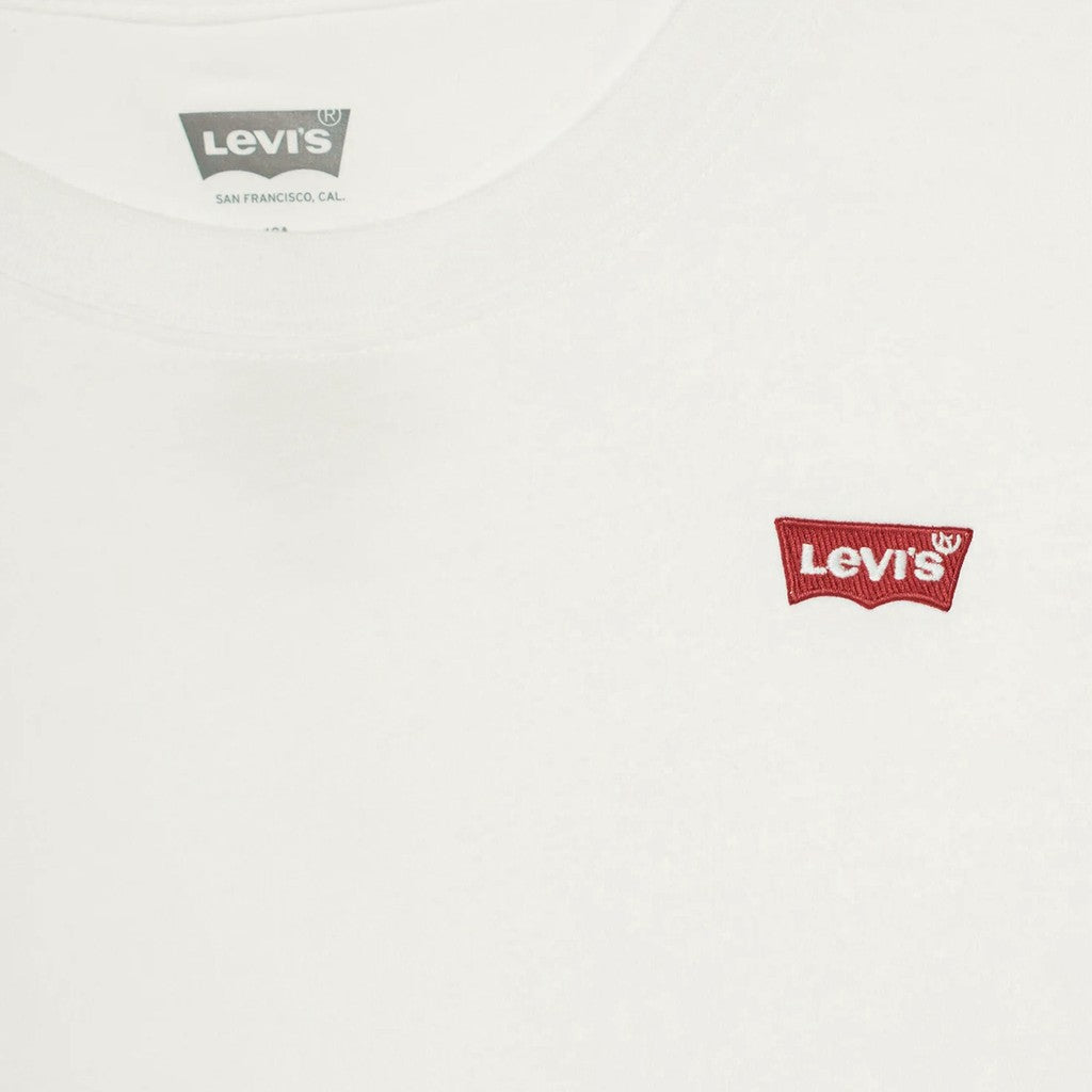 Levi's Kids T-shirt met lange mouwen en geborduurd logo – Wit