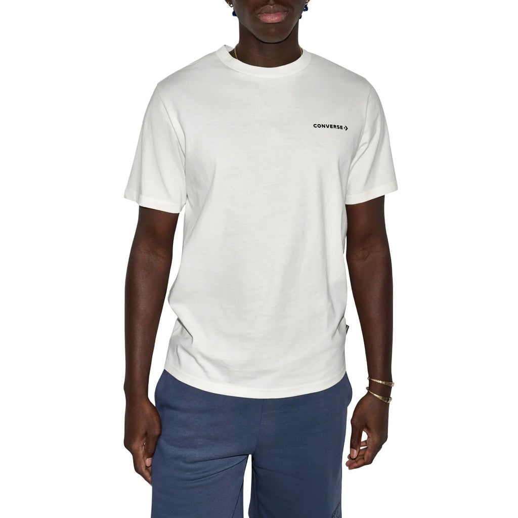 Converse T-shirt met ronde hals en bedrukt logo – Wit