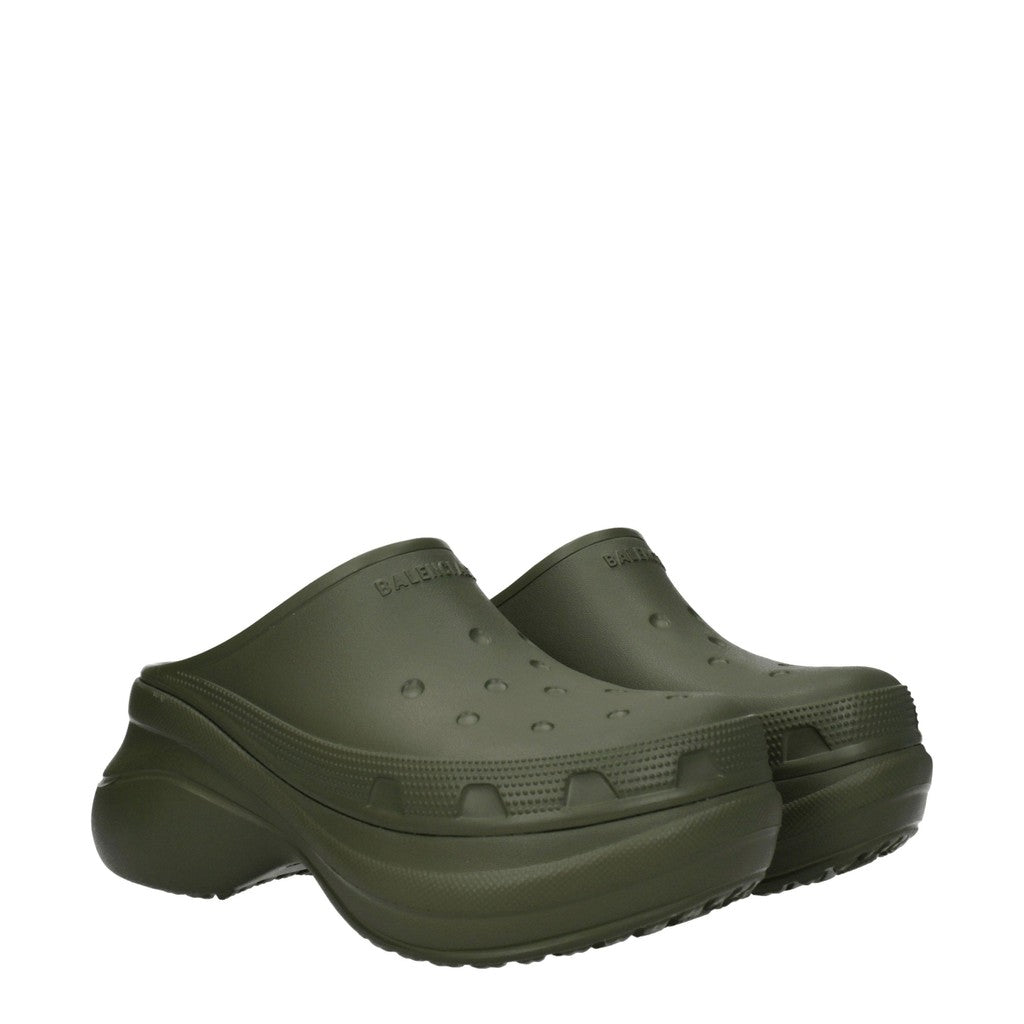 Balenciaga Rubberen muiltjes met plateauzool – Groen