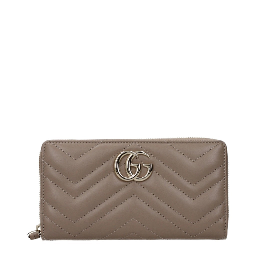 Gucci Portemonnee met ritssluiting en twaalf kaartvakken – Taupe