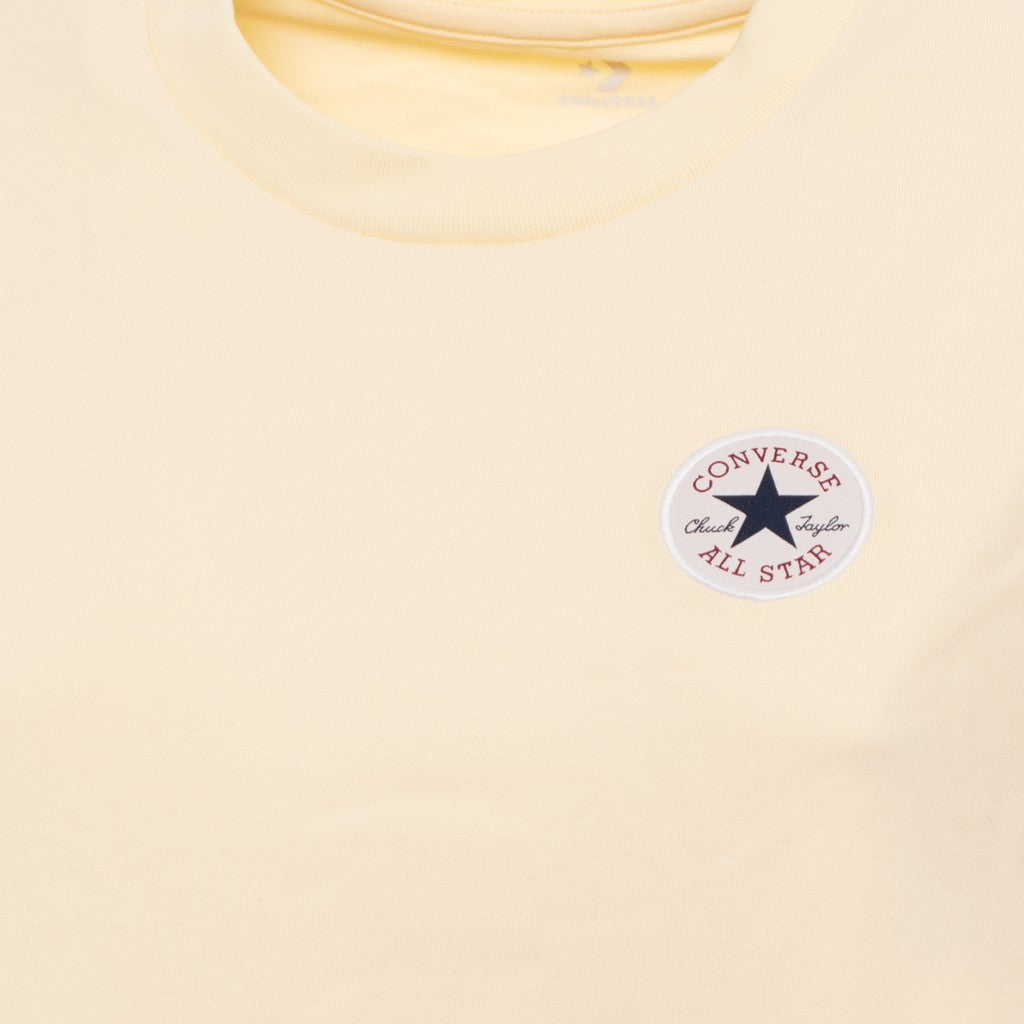 Converse T-shirt met ronde hals en logo – Lichtgeel