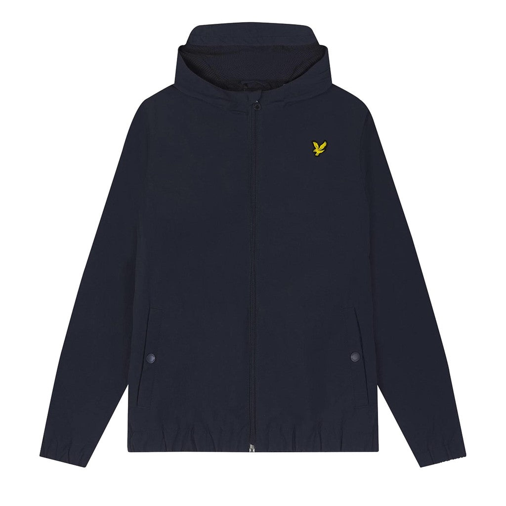 Lyle & Scott Kids Jas met capuchon en geborduurd logo – Donkerblauw