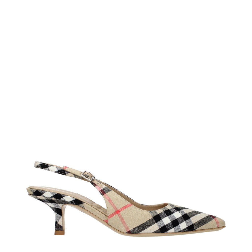 Burberry Pumps met puntige neus en gesp – Beige