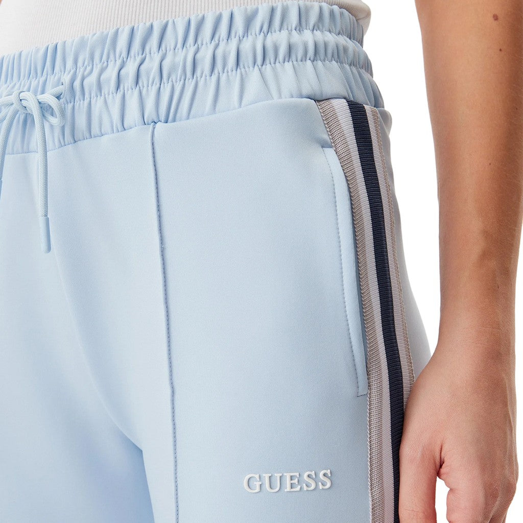 Guess Sportbroek met elastische taille en trekkoord – Lichtblauw