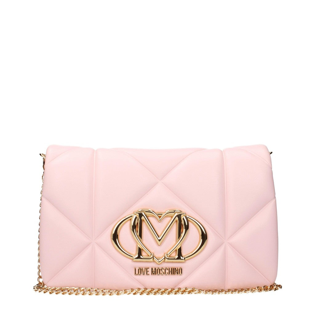 Love Moschino Platte crossbodytas met twee vakken – Roze