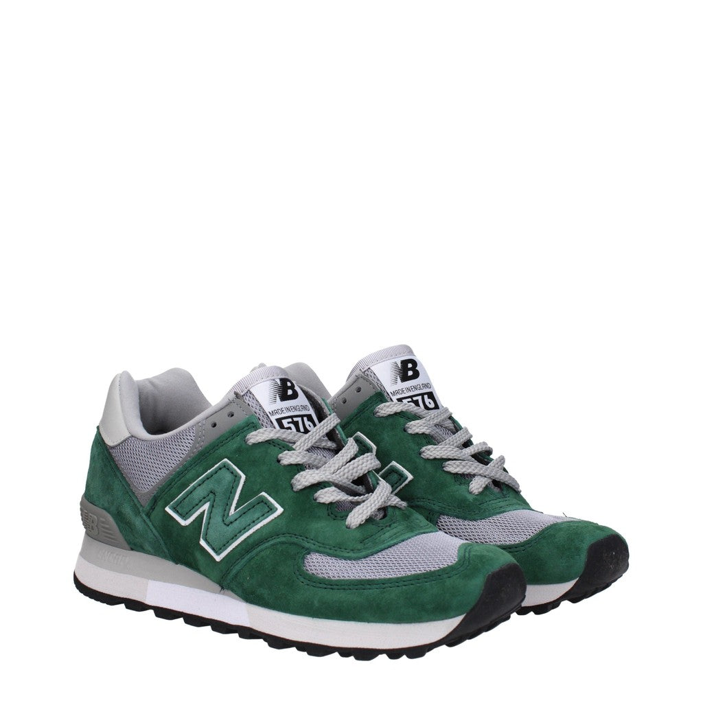 New Balance 576 Sneakers van stof en suède – Groen / Grijs
