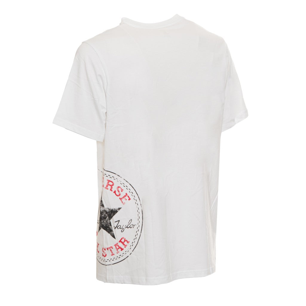 Converse T-shirt met print en bedrukt logo – Wit