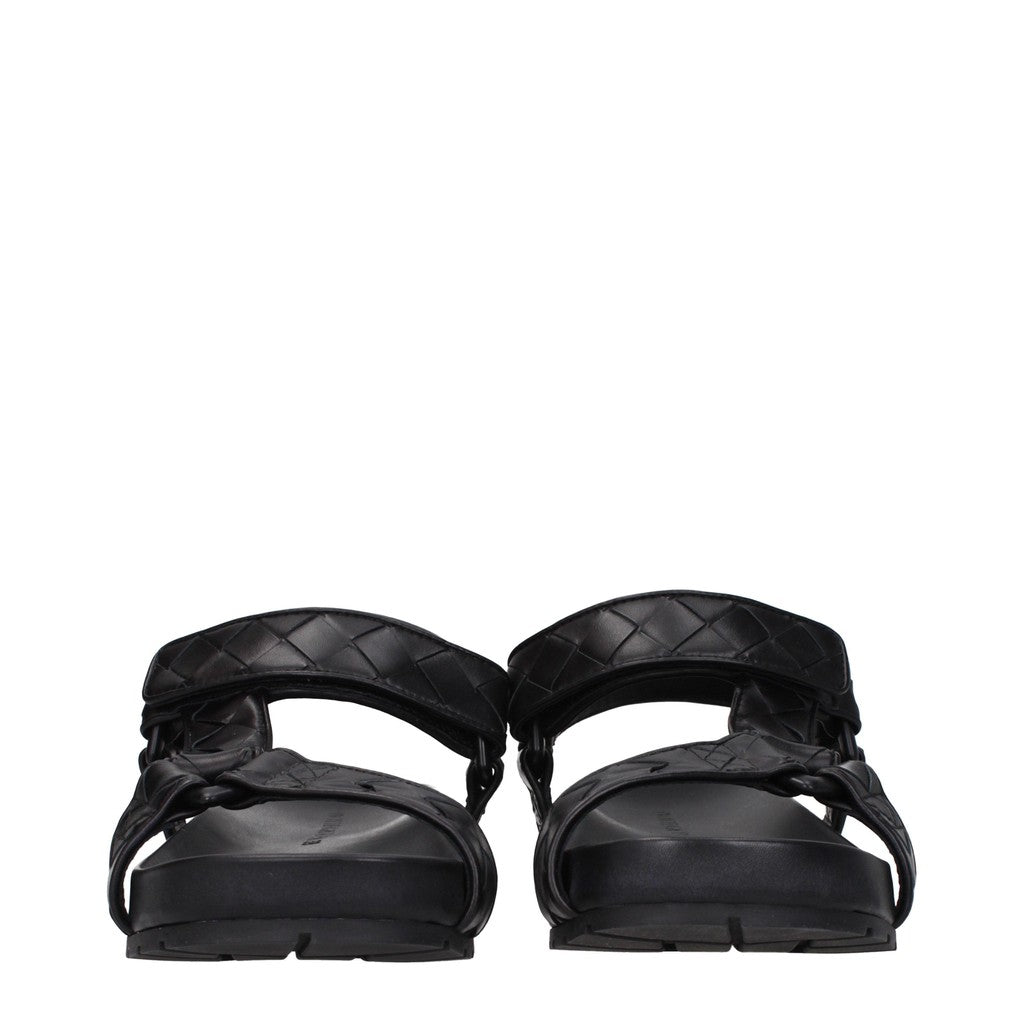 Bottega Veneta Herensandalen met rubberen zool – Zwart