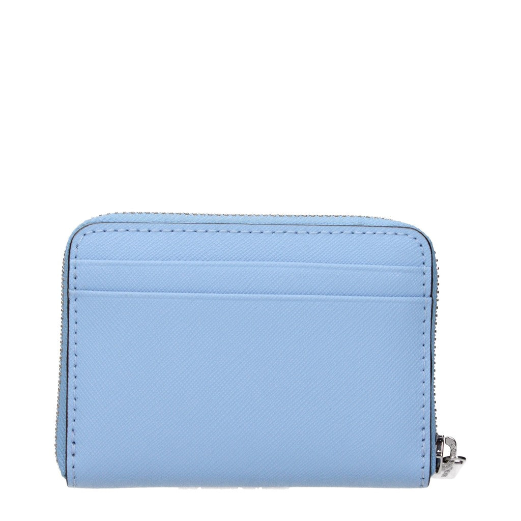 Michael Kors Jet Set Travel Compacte portemonnee met ritssluiting – Lichtblauw